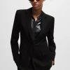 MULHER HUGO BOSS Blazers>Casaco De Ajuste Regular Com Fecho De Botão único