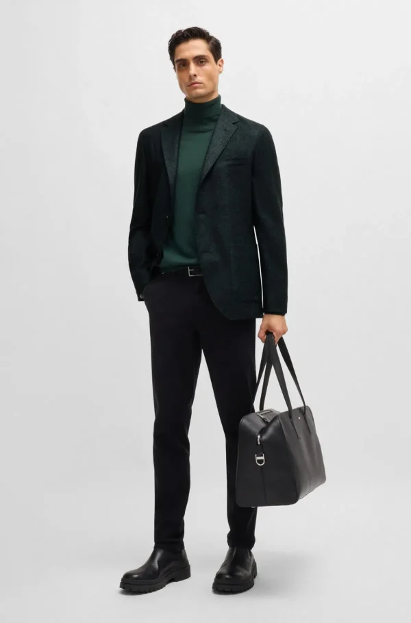 HUGO BOSS Blazers>Casaco De Ajuste Regular Em Jersey De Espinha