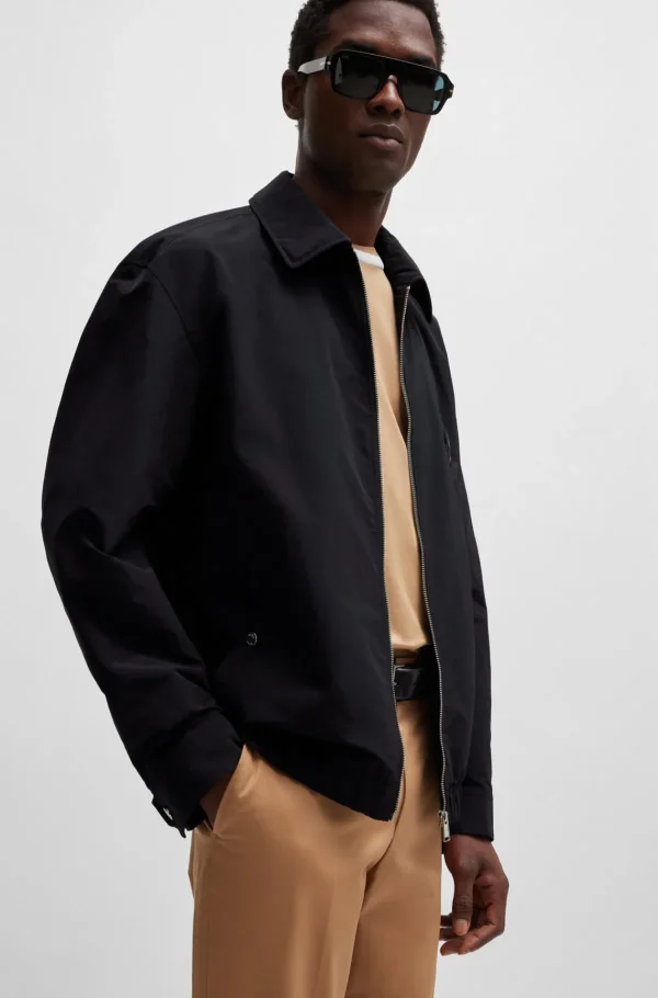 HUGO BOSS Casacos>Casaco De Ajuste Regular Repelente à água Com Monograma Duplo