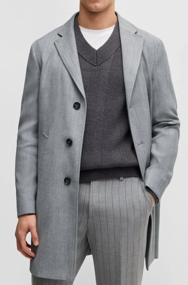 HUGO BOSS Sobretudos E Parkas>Casaco De Ajuste Slim Com Interior Amovível