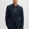 HUGO BOSS Blazers>Casaco De Ajuste Slim Em Tecido Elástico De Alto Desempenho Com Micropadrão