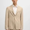 HUGO BOSS Blazers>Casaco De Ajuste Slim Em Flanela Elástica