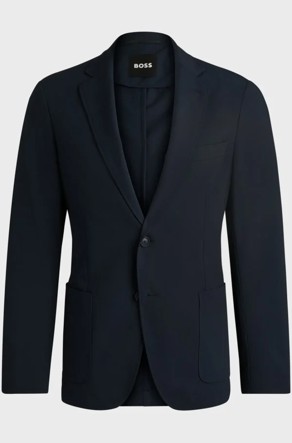 HUGO BOSS Blazers>Casaco De Ajuste Slim Em Tecido Elástico De Alto Desempenho Resistente A Vincos