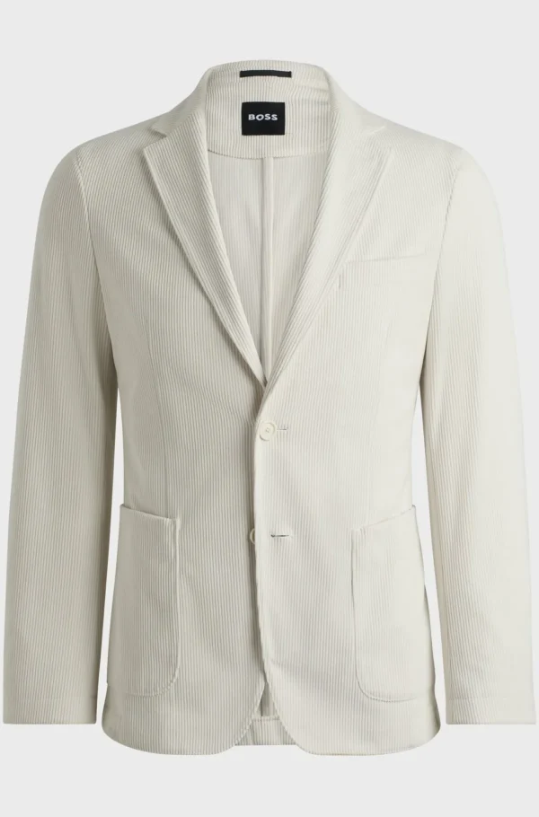 HUGO BOSS Blazers>Casaco De Ajuste Slim Em Bombazina De Alto Desempenho