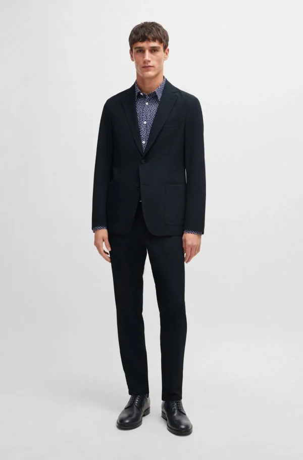 HUGO BOSS Blazers>Casaco De Ajuste Slim Em Tecido Elástico De Alto Desempenho Resistente A Vincos