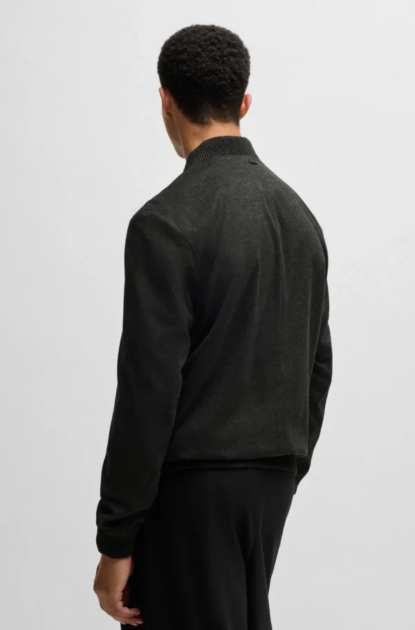 HUGO BOSS Blazers>Casaco De Ajuste Slim Em Flanela Super Flexível