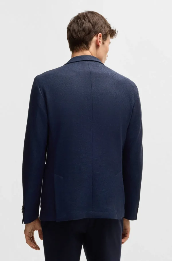 HUGO BOSS Blazers>Casaco De Ajuste Slim Em Jersey Elástico Com Lã