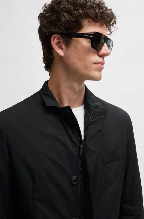 HUGO BOSS Blazers>Casaco De Ajuste Slim Em Ripstop Elástico De Alta Performance