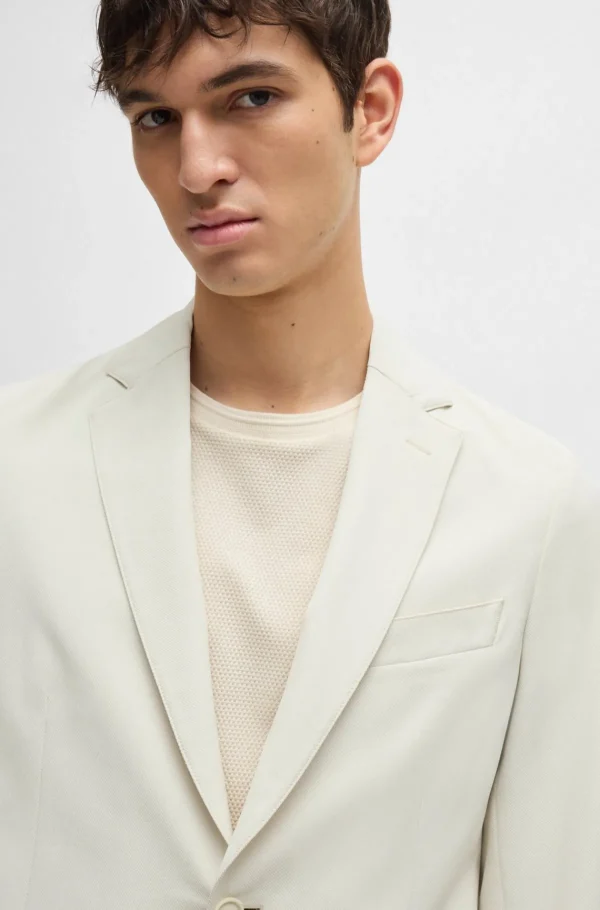 HUGO BOSS Blazers>Casaco De Ajuste Slim Em Tecido Elástico De Alto Desempenho Resistente A Vincos