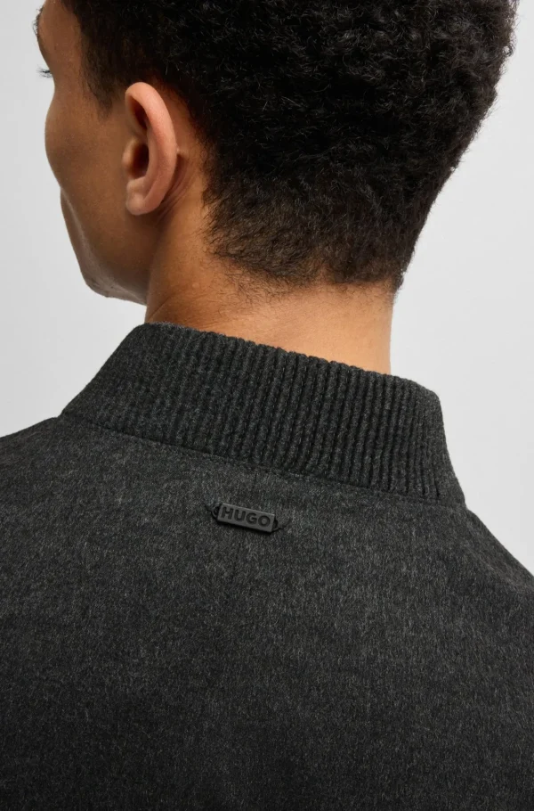 HUGO BOSS Blazers>Casaco De Ajuste Slim Em Flanela Super Flexível