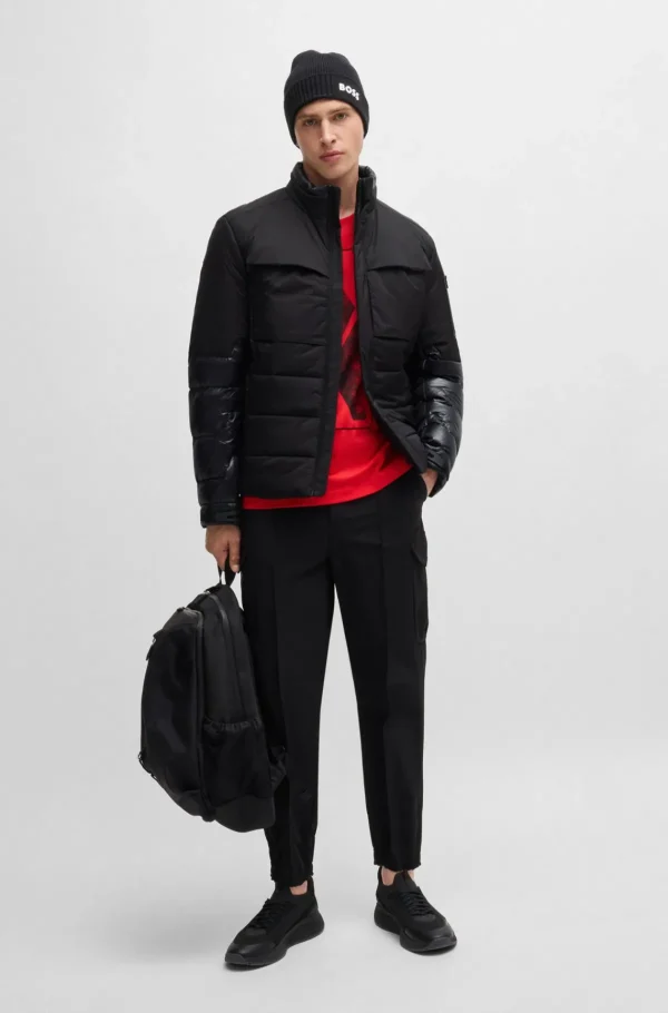 HUGO BOSS Casacos>Casaco De Material Misto Com Enchimento De Penugem