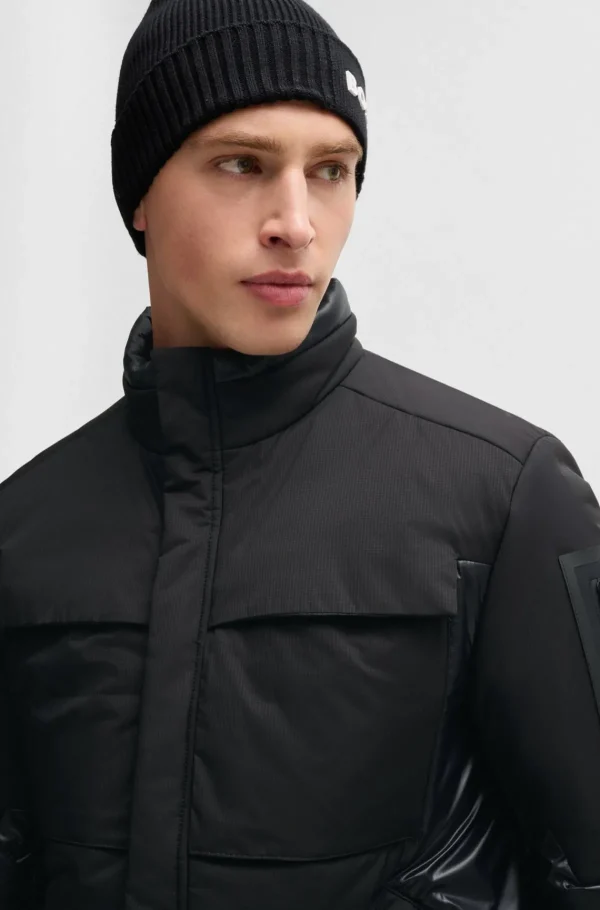 HUGO BOSS Casacos>Casaco De Material Misto Com Enchimento De Penugem