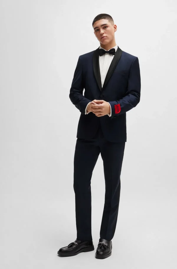 HUGO BOSS Blazers>Casaco De Smoking De Ajuste Extra-slim Em Mistura De Lã