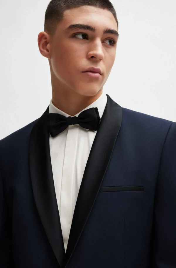 HUGO BOSS Blazers>Casaco De Smoking De Ajuste Extra-slim Em Mistura De Lã
