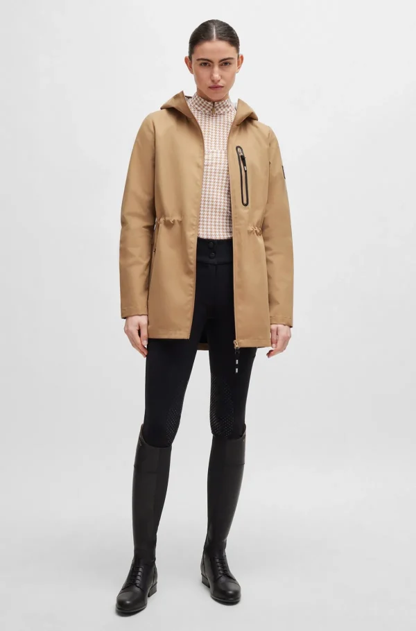 MULHER HUGO BOSS Casacos>Casaco Equestre Parka Rígido Com Acabamento Repelente à água