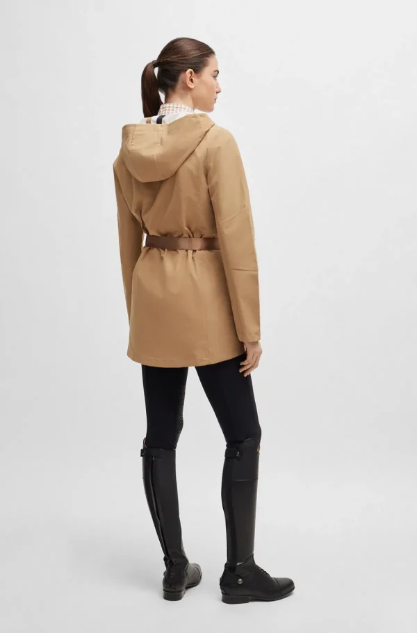 MULHER HUGO BOSS Casacos>Casaco Equestre Parka Rígido Com Acabamento Repelente à água