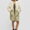 MULHER HUGO BOSS Casacos>Casaco Forrado Com Material Misto Com Fecho Bidirecional