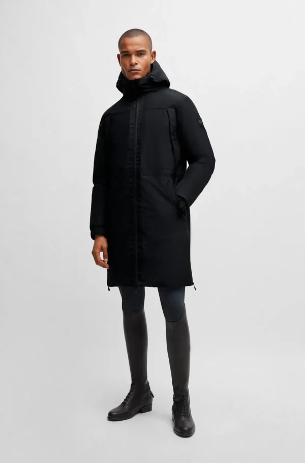 HUGO BOSS Sobretudos E Parkas>Casaco Parka Equestre Impermeável Com Fita De Logótipo