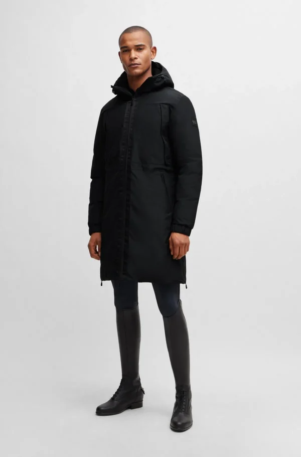HUGO BOSS Sobretudos E Parkas>Casaco Parka Equestre Impermeável Com Fita De Logótipo