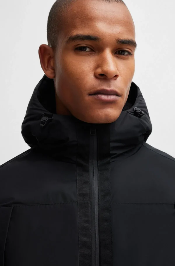 HUGO BOSS Sobretudos E Parkas>Casaco Parka Equestre Impermeável Com Fita De Logótipo