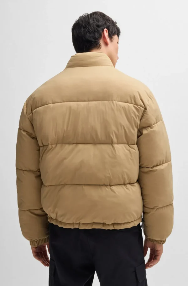 HUGO BOSS Casacos>Casaco Repelente à água De Ajuste Slim E Emblema Com Logótipo