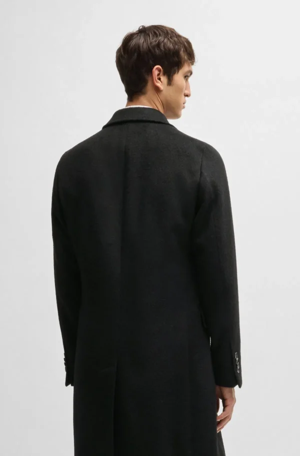 HUGO BOSS Sobretudos E Parkas>Casaco Trespassado Numa Mistura De Alpaca