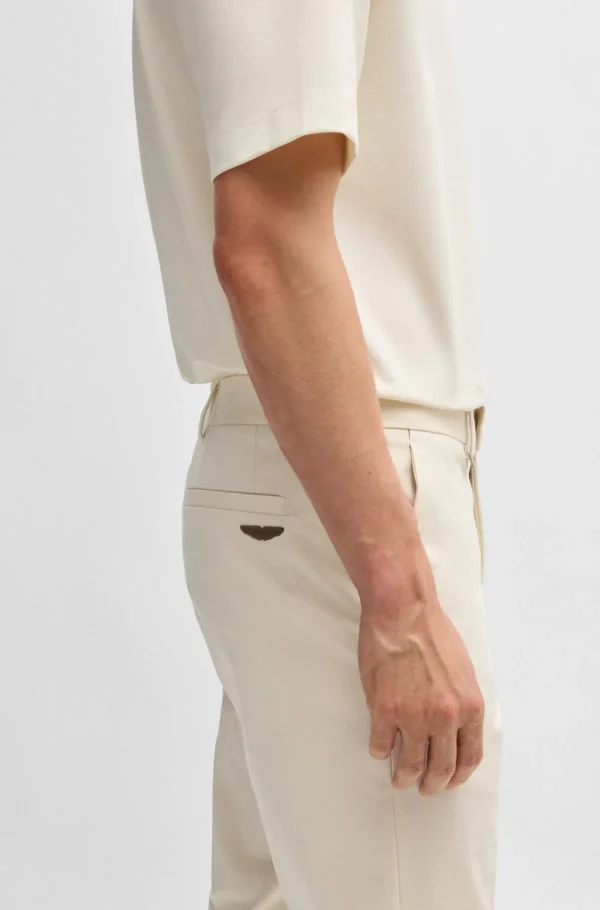 HUGO BOSS Calças E Calções>Chinos BOSS X ASTON MARTIN De Ajuste Regular Em Algodão Elástico