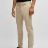 HUGO BOSS Golfe | Calças E Calções>Chinos De Ajuste Slim Em Tecido Elástico De Quatro Vias Fácil De Engomar