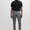 HUGO BOSS Calças E Calções>Chinos De Ajuste Slim Em Tecido Elástico De Quatro Vias Fácil De Engomar