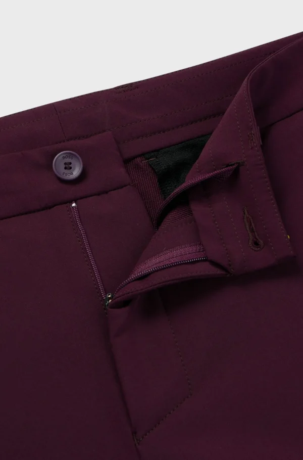 HUGO BOSS Golfe>Chinos De Ajuste Slim Em Tecido Elástico De Quatro Vias Fácil De Engomar