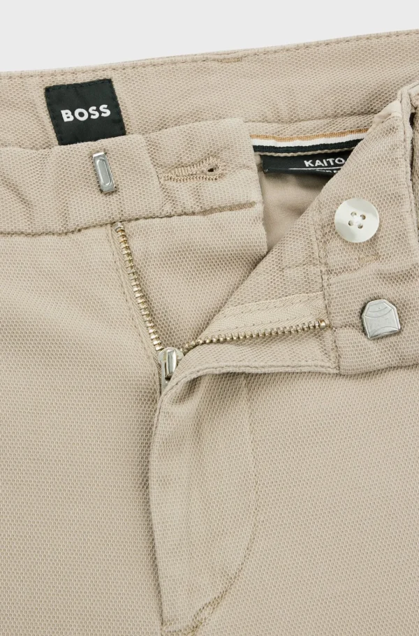 HUGO BOSS Calças E Calções>Chinos De Ajuste Slim Em Mistura De Algodão Elástico