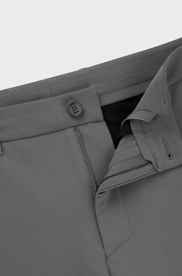 HUGO BOSS Calças E Calções>Chinos De Ajuste Slim Em Tecido Elástico De Quatro Vias Fácil De Engomar