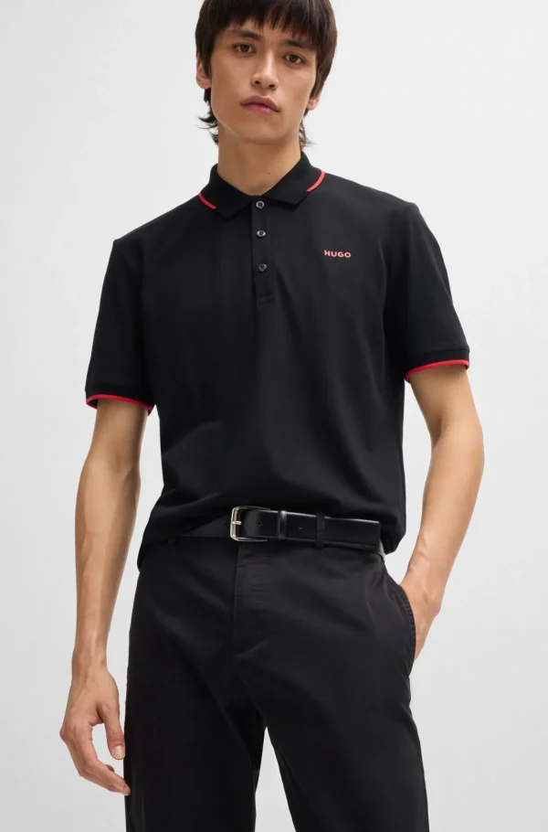 HUGO BOSS Calças E Calções>Chinos De Ajuste Slim Em Gabardine De Algodão Elástico