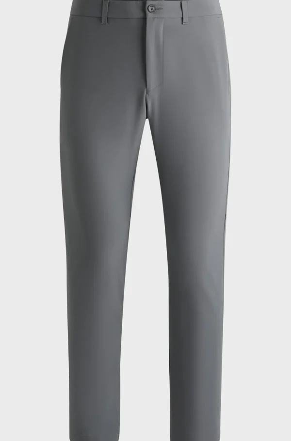 HUGO BOSS Calças E Calções>Chinos De Ajuste Slim Em Tecido Elástico De Quatro Vias Fácil De Engomar