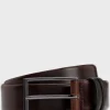 HUGO BOSS Cintos>Cinto Em Pele Com Tingimento Vegetal Com Ferragens Antracite