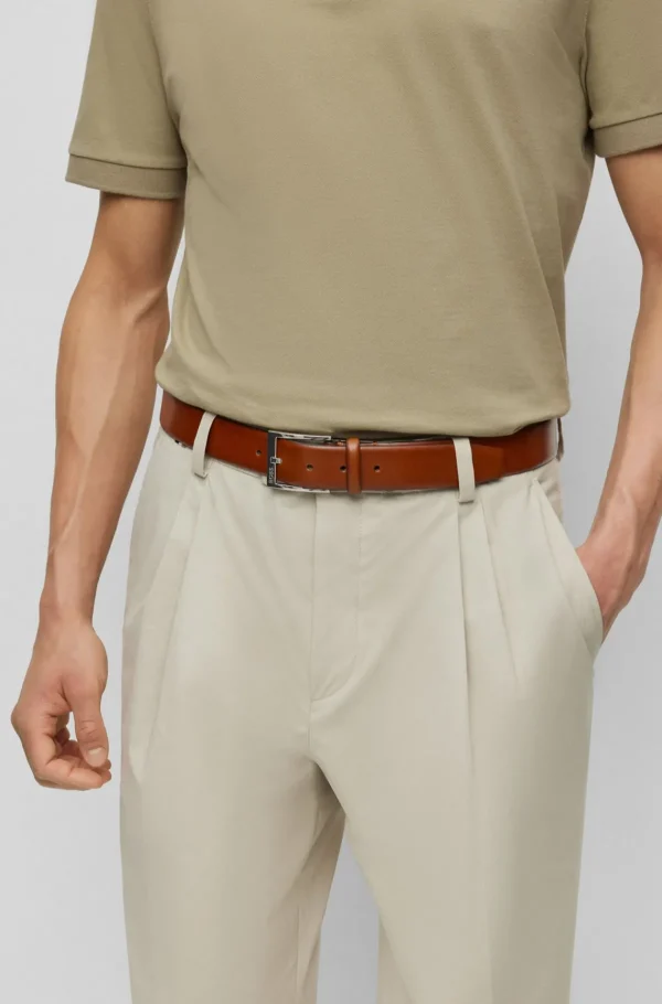 HUGO BOSS Cintos>Cinto Fabricado Na Itália Com Fivela Com A Marca