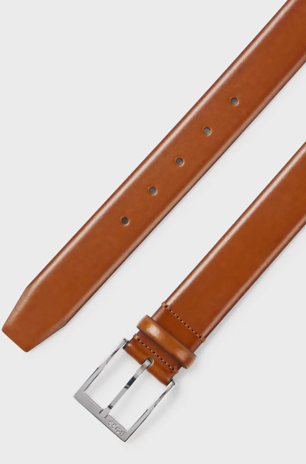 HUGO BOSS Cintos>Cinto Fabricado Na Itália Com Fivela Com A Marca
