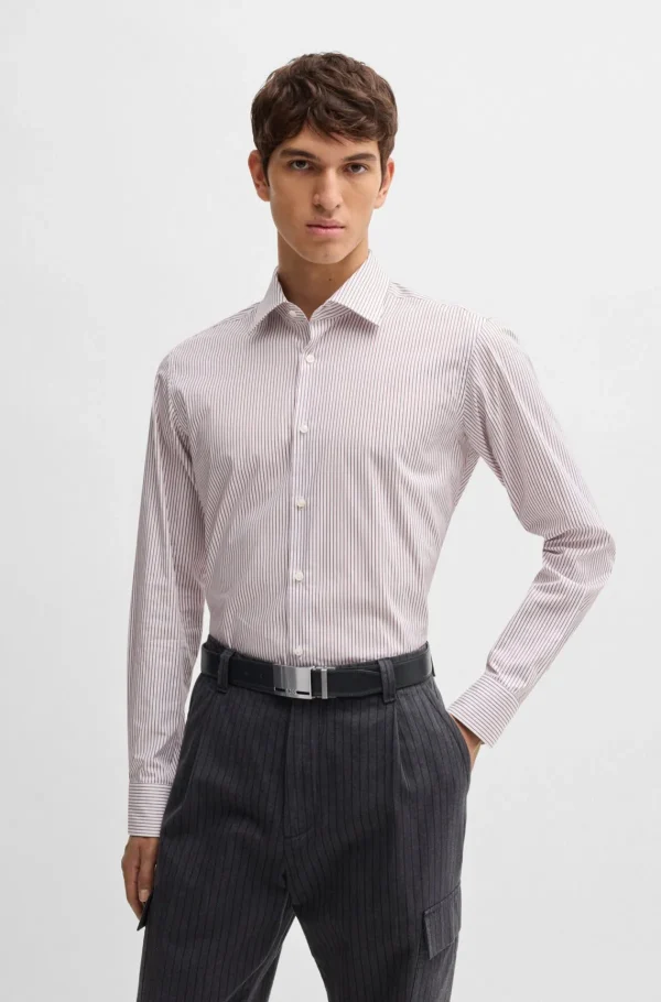 HUGO BOSS Artigos Essenciais>Cinto Reversível Em Pele Italiana Com Protetor Da Marca