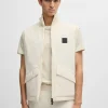 HUGO BOSS Casacos>Colete Acolchoado De Material Misto Com Emblema De Logótipo