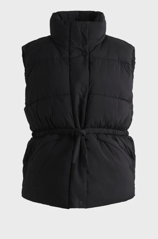 MULHER HUGO BOSS Casacos>Colete De Ajuste Descontraído Repelente à água Com Logótipo Sobreposto