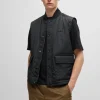 HUGO BOSS Casacos>Colete De Ajuste Regular Repelente à água Com Emblema De Logótipo