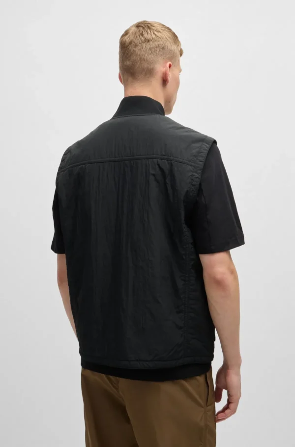 HUGO BOSS Casacos>Colete De Ajuste Regular Repelente à água Com Emblema De Logótipo