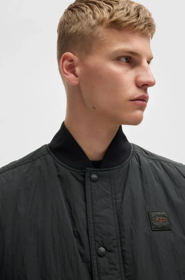 HUGO BOSS Casacos>Colete De Ajuste Regular Repelente à água Com Emblema De Logótipo