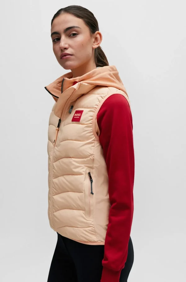 MULHER HUGO BOSS Roupa De Equitação>Colete Equestre Almofadado Com Remendo De Logótipo De Silicone