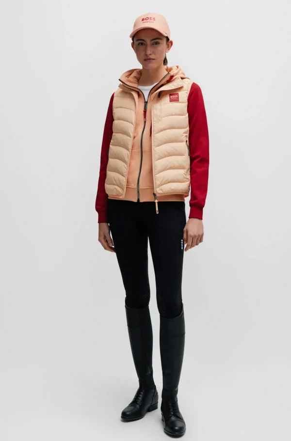 MULHER HUGO BOSS Roupa De Equitação>Colete Equestre Almofadado Com Remendo De Logótipo De Silicone
