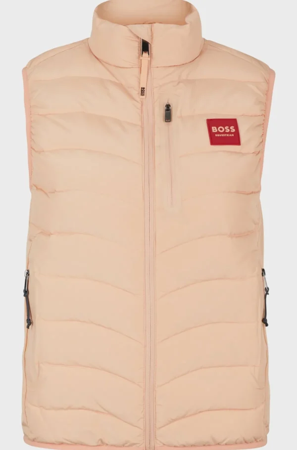 MULHER HUGO BOSS Roupa De Equitação>Colete Equestre Almofadado Com Remendo De Logótipo De Silicone