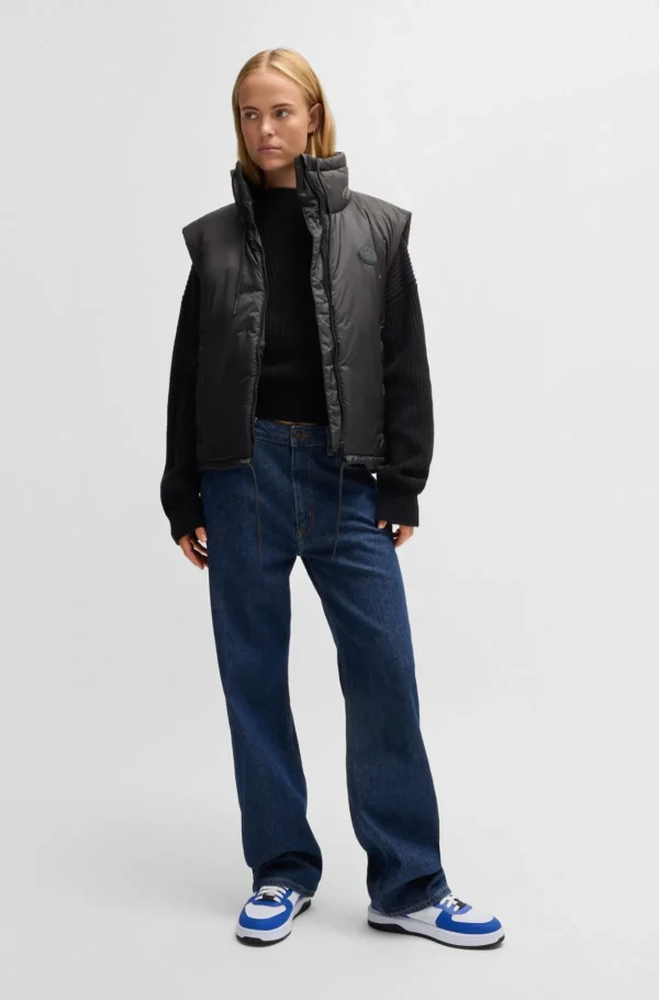 MULHER HUGO BOSS Casacos>Colete Repelente à água Com Logótipo De Happy HUGO