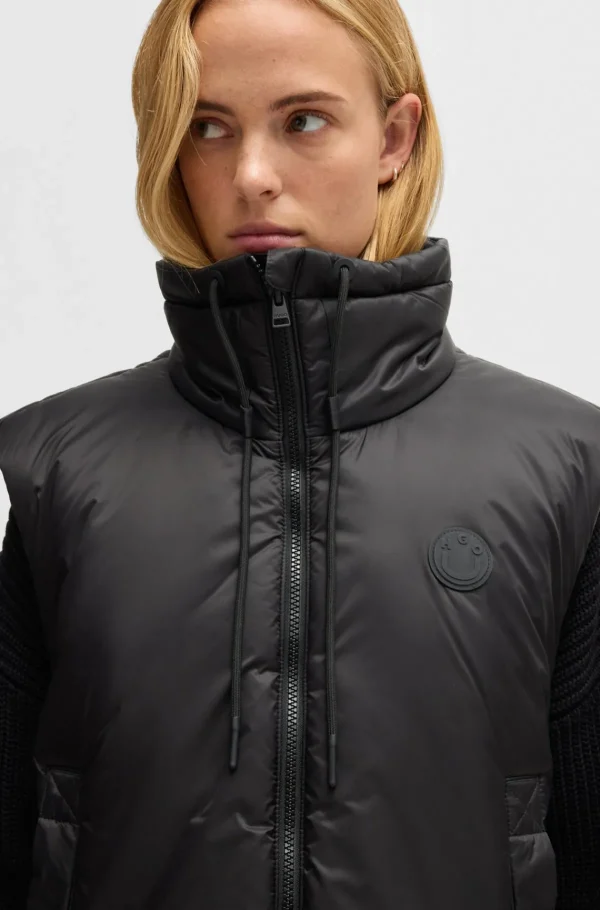 MULHER HUGO BOSS Casacos>Colete Repelente à água Com Logótipo De Happy HUGO