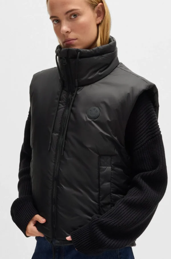 MULHER HUGO BOSS Casacos>Colete Repelente à água Com Logótipo De Happy HUGO