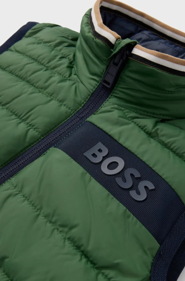 Crianças HUGO BOSS Júniores (Idades 4-14)>Colete Reversível Para Criança Com Detalhes De Logótipo
